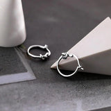 925 Sterling Silver Circle Earrings Birthday Gift