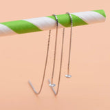 TrustDavis 925 Sterling Silver Earring Accessories Bead String DIY Jewelry