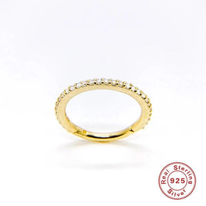 925 Silver Three-ball Cartilage Earrings 6mm/8mm Hoops Nose Ring