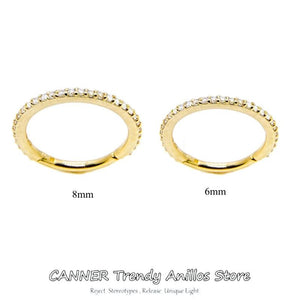 925 Silver Three-ball Cartilage Earrings 6mm/8mm Hoops Nose Ring