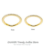 925 Silver Three-ball Cartilage Earrings 6mm/8mm Hoops Nose Ring