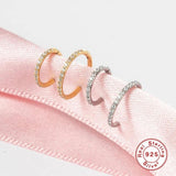 925 Silver Three-ball Cartilage Earrings 6mm/8mm Hoops Nose Ring