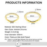 925 Silver Three-ball Cartilage Earrings 6mm/8mm Hoops Nose Ring