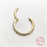 925 Silver Three-ball Cartilage Earrings 6mm/8mm Hoops Nose Ring
