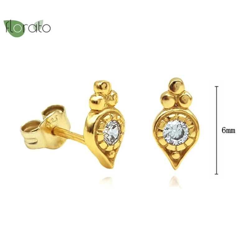 925 Silver Evil Eye Stud Earrings Women Party Jewelry
