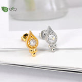 925 Silver Evil Eye Stud Earrings Women Party Jewelry