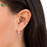 925 Silver Evil Eye Stud Earrings Women Party Jewelry