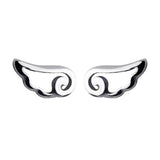 TrustDavis 925 Sterling Silver Angel Wings Stud Earrings For Women