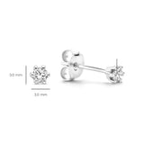 925 Silver CZ Zircon Stud Earrings Minimalist Wedding Jewelry