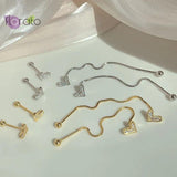 925 Silver Heart Crystal Stud Earrings Wedding Jewelry