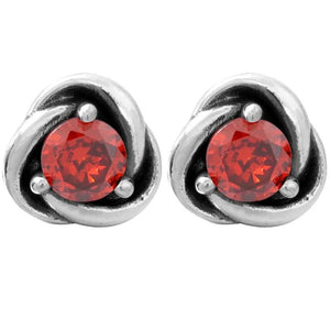 Eternity Circle 12 Months Birthstone Earring 925 Sterling Silver Birthday Gift