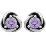 Eternity Circle 12 Months Birthstone Earring 925 Sterling Silver Birthday Gift