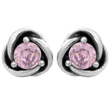 Eternity Circle 12 Months Birthstone Earring 925 Sterling Silver Birthday Gift