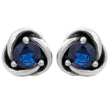 Eternity Circle 12 Months Birthstone Earring 925 Sterling Silver Birthday Gift