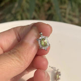 Natural Peridot Sterling Silver Stud Earrings Turtle Women Jewelry Gift