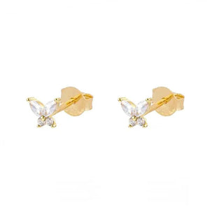 925 Silver Butterfly Stud Earrings Minimalist Women Accessory Birthday Gift