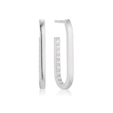925 Silver Geometric Ear Stud Earrings for Women