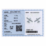 925 Silver Plane Zircon Stud Earrings for Women