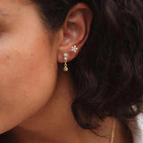 925 Silver CZ Circle Stud Earrings