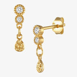 925 Silver CZ Circle Stud Earrings