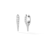925 Silver Rivet Piercing Hoop Earrings Zircon Jewelry