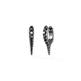 925 Silver Rivet Piercing Hoop Earrings Zircon Jewelry