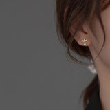 925 Silver Clover Stud Earrings for Women Wedding