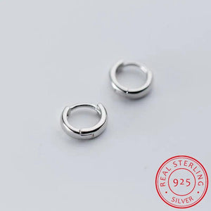 925 Sterling Silver Geometric Hoop Ear Cuff Earrings