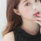Tassel Drop Earrings 925 Silver Crystal Stars Moon Jewelry