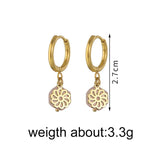 Romantic Stainless Steel Star Sun Flower Earrings For Women Couple
