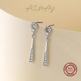 925 Sterling Silver Clear Zircon Stud Earrings