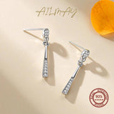 925 Sterling Silver Clear Zircon Stud Earrings