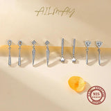 925 Sterling Silver Clear Zircon Stud Earrings