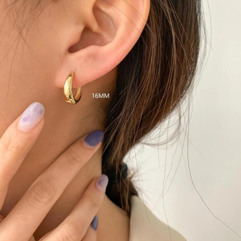 925 Silver Ring Earrings for Women, Personality Contracted Earrings