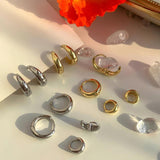 925 Silver Ring Earrings for Women, Personality Contracted Earrings