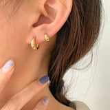 925 Silver Ring Earrings for Women, Personality Contracted Earrings