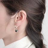 925 Silver Heart Drop Earrings for Women Girls