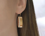 Aomigc Long 585 Rose Natural Zircon Earrings
