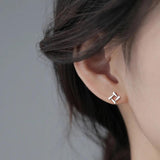 Korea 925 Sterling Silver Ear Needle Earrings