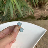 Aquamarine 925 Silver Stud Earrings for Women