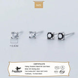 TrustDavis Silver CZ 3mm Stud Earrings For Women Girls Kids Silver Jewelry