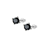 TrustDavis Silver CZ 3mm Stud Earrings For Women Girls Kids Silver Jewelry