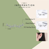 925 Silver Dancing Butterfly Stud Earrings, Party Jewelry for Women