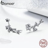 925 Silver Dancing Butterfly Stud Earrings, Party Jewelry for Women