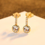 925 Silver Stud Earrings Women Wedding CZ Brincos Bijoux Christmas
