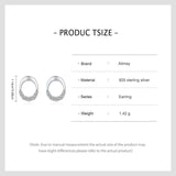 925 Silver Oval CZ Stud Earrings Wedding Engagement Geometric Jewelry