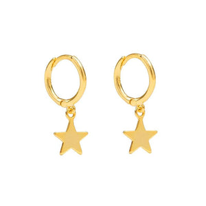 925 Silver Star Pendant Earrings for Women