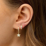 925 Silver Star Pendant Earrings for Women