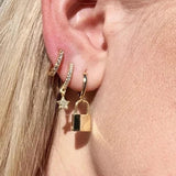 925 Silver Star Pendant Earrings for Women