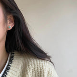 Amazonite Square Stud Earrings - Sterling Silver